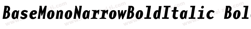 BaseMonoNarrowBoldItalic Bold Italic字体转换